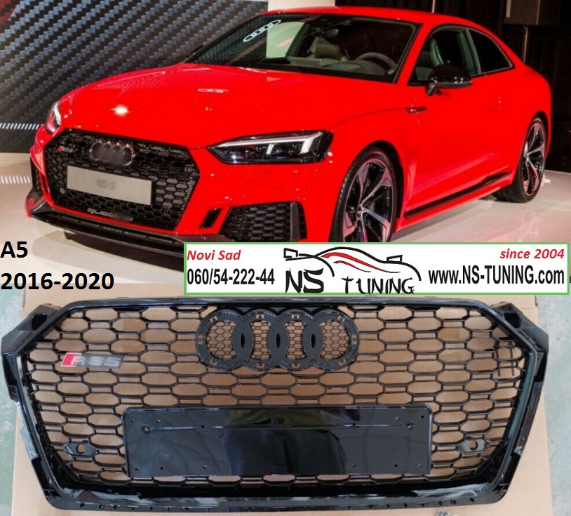 audi a5 2016 2017 2018 2019 2020 maska prednja rs5 sace gril ugradnja novi sad beograd ns tuning